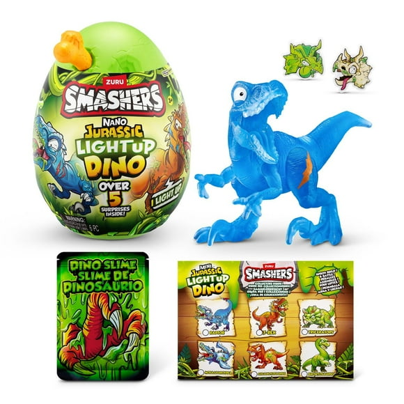 Smashers Nano Jurassic Light up Dino de ZURU Surprise Déballage Doux Jouet