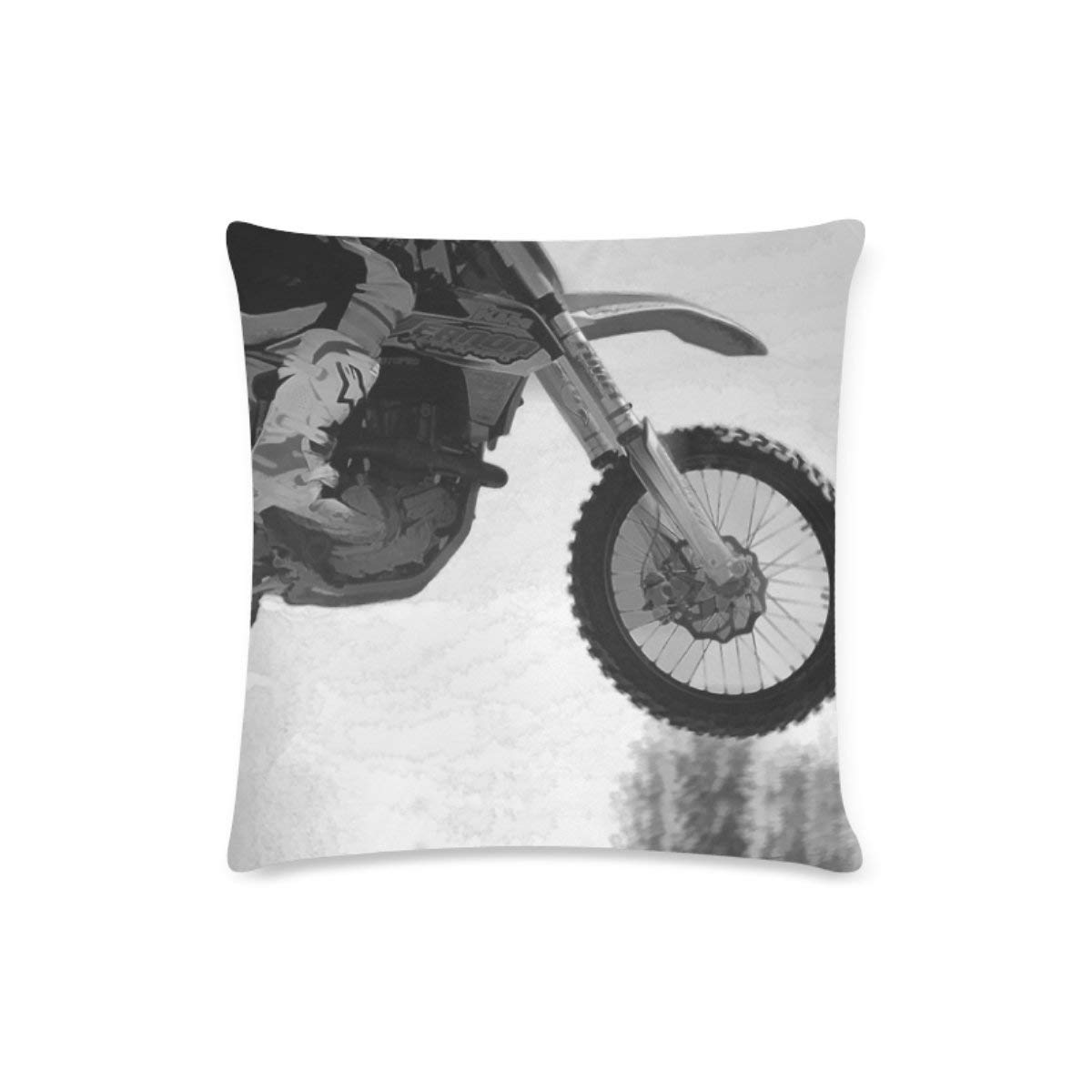 ARTJIA Motocross Dirt Bike Racer Deisign Cushion Cases Pillow Cover Two