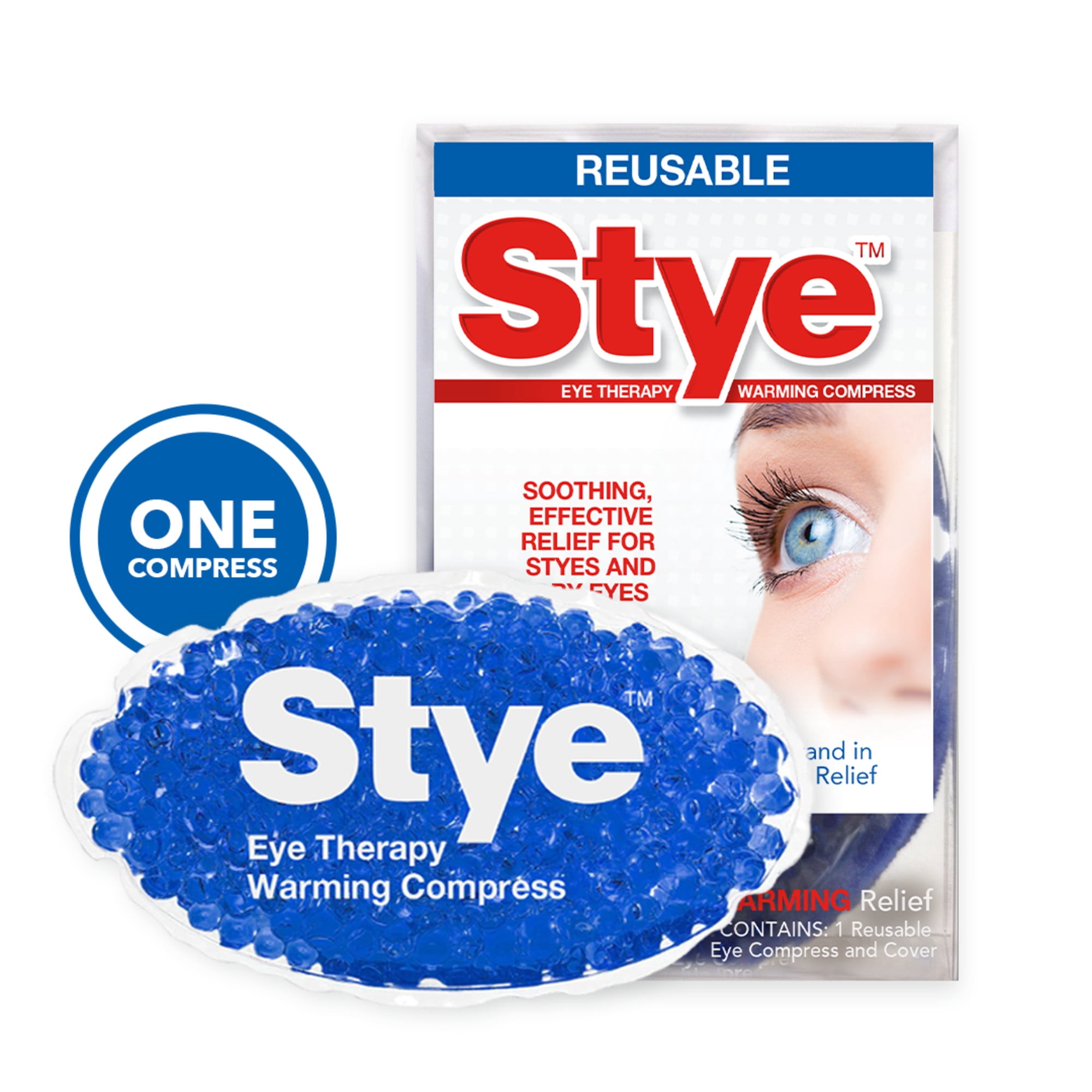 Stye Eye Therapy Reusable Warming Compress, Relief for Styes and Dry Eyes, Reusable, Daily Use As Needed, 1 Count