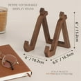 thumbnail image 3 of Wooden Plate Holder Display Stand, 3 Pack 6 Inch Decorative Picture Frame Photo Stand for Decorative Plaque Easels Stand, 3 of 6