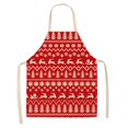 thumbnail image 3 of Delantal de lino con texto en inglés "Merry Christmas" para decoración navideña, accesorios de cocina para el hogar, regalos de Navidad 2024, regalos de Año Nuevo 2025, 3 of 5