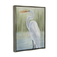 thumbnail image 3 of Stupell Industries Egret on Marsh Landscape Animals & Insects Painting Gray Floater Framed Art Print Wall Art, 17 x 21, 3 of 9