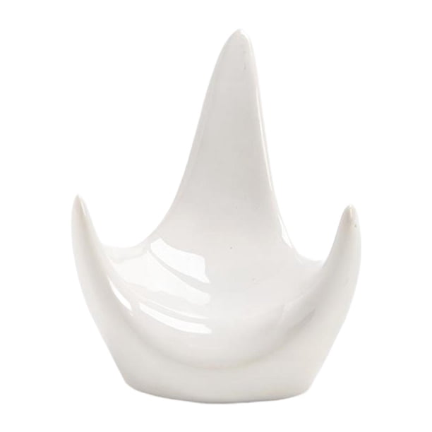 Soporte de cerámica para ocarina, expositor, adorno, soporte para instrumento musical Blanco