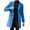Blue, variant on Men Slim Winter Coat Lapel Collar Long Sleeve Padded Leather Jacket Vintage Thicken Coat Sheepskin Jacket