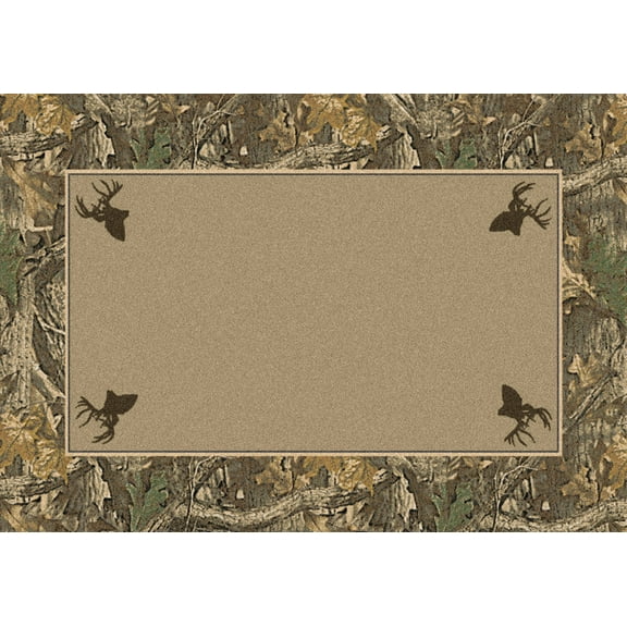 Milliken Ivory Nature Print Trees Area Rug Timber - Aprx 3' 10" x 5' 4"