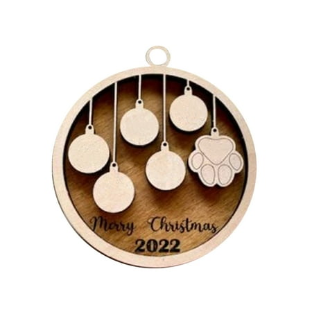 

Veki 2022 One s DIY Tree Loved Pendant Family Pendant Christmas Member Tag Disc Pendant Wood Gift Decoration Hangs Mirror Centerpiece 16