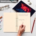 thumbnail image 5 of Cat Face Blue and Red Ring Binder Notebook Journey Note Diary College Ruled Spiral Notebook Study Loose Leaf Paper A5 60 Pages, 5 of 8
