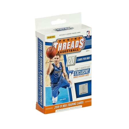 2018-19 Panini Threads Basketball Hanger Box- 20 NBA Trading Cards | Featuring Luka Doncic | Exclusive Rookie Statement Cards | Numbered Gold