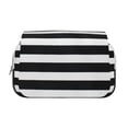 thumbnail image 2 of Sikiie Black And White Stripes Print Flip Double-layer Pencil Case, All-purpose Stationery Bag for Study and Office, Zipper Design, Unisex, 2 of 7