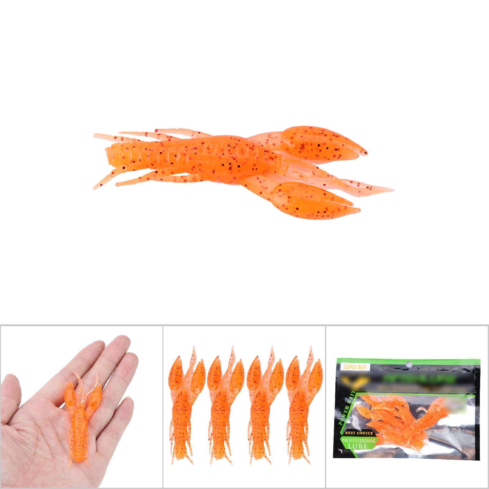 Yosoo 4 Pcs 6 Couleurs Leurres Artificiels Souples en Silicone pour Pêche à l'Écrevisse Appâts pour Carpe Achigan, Leurres de Pêche