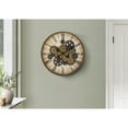 thumbnail image 1 of Monarch Specialties I 9063 - Clocks, 20" Round, Gear Mechanism, Wall Clock, Brown, Transitional, 1 of 4