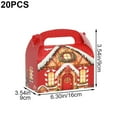 thumbnail image 7 of 20pcs Christmas House Gift Box Kraft Paper Packaging Boxes Cake Candy Storage Boxes Xmas Party Favors Boxes, 7 of 7