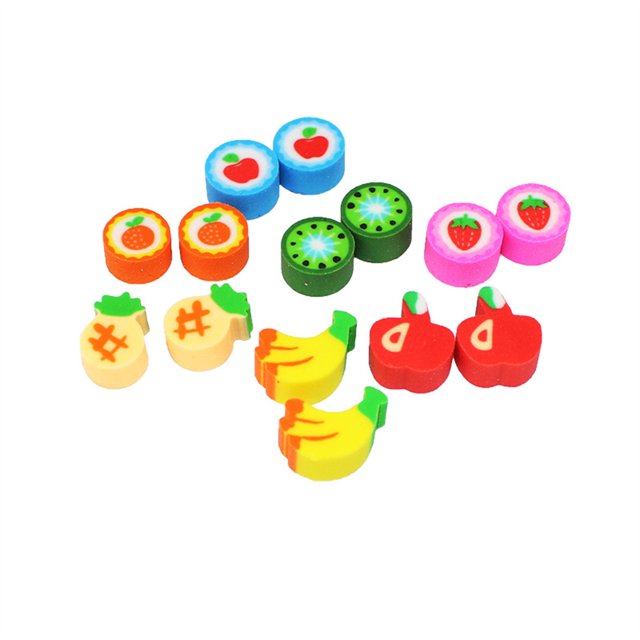 Methold Small Erasers Fruit Shaped Funny Stationery Clean Tool Writing School Supplies for Classroom Homework Rewards Type3 NO3