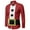 Wine, variant on Mens Christmas Long Sleeve Button Down Shirt Casual Slim Fit Dress Shirts