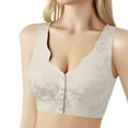 thumbnail image 1 of WZXFASHION Women's Underwire Bra With Front Clasp For Reducing Excess In The Armpit Area Bra Beige L, 1 of 7