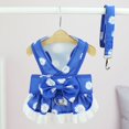 thumbnail image 2 of Pet Clothes for Small Dog Dog Bowknot Skirts with D-Ring Dog Dress Dog Leash Set Dog Clothes Dog Dress with Dog Leash Dark Blue M, 2 of 7