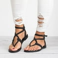 thumbnail image 4 of NOKIO Fashion Sandals for Women Summer Women Ladies Flat Bottom Sandals Strap Flat Ankle Roman Casual Shoes, 4 of 4