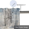 thumbnail image 5 of Forest Bear Kitchen Valance Curtains Wild Animal Bear Pine Tree Forest Snowy Winter Nature Scenery Rod Pocket Valances for Bedroom Living Room Dining Room 54 by 18 in, 1 Panel, 5 of 6