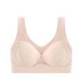 thumbnail image 2 of Bixock Plus Size Bra for Women No Underwire Wireless Seamless Bra Wide Straps Round Neck Thin Abjustable Everyday Casual Women Under Wear, 2 of 7