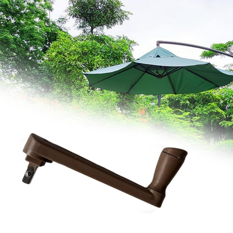 crank assembly patio umbrella Colaxi Patio Umbrella Crank Handle Umbrella Parts Assembly Balcony Replacement Courtyard 14cm Length Parasol Crank Handle Handle Arm Brown