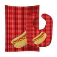thumbnail image 2 of Hot Dog Plaid Baby Bib and Burp Cloth, 2 of 2