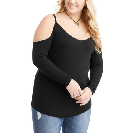 Poof! Junior Plus Cold Shoulder Tee