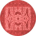 thumbnail image 1 of Ahgly Company Indoor Round Oriental Red Industrial Area Rugs, 8' Round, 1 of 4