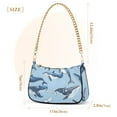 thumbnail image 3 of Blue with WhalesWomen Small Shoulder Bag Crossbody Tote Hobo Bags Purse Clutch Handbags with Chain Strap for Women, 3 of 7