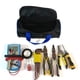thumbnail image 5 of Gran bolsa de herramientas de tela Oxford impermeable de doble capa | Organizador de almacenamiento resistente negro de 12,2x4,7 pulgadas con cremallera | Maletín de mano espacioso y resistente al, 5 of 9