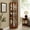 Oak, variant on Royard Oaktree 70" Retro Lighted Corner Curio Cabinet with Curved Design, Glass Doors, and Shelves