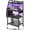 Black, variant on 4-Tier AV Media Stand with Power Outlet & LED Lights, Game Console Shelf with Side Storage Bag, Corner Stereo Stand Rack Audio Tower for Small Video DVD Players Boxes