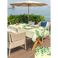 thumbnail image 4 of Country Leaves Outdoor Tablecloth - 60x84 Inch Rectangle Dining Table Cover, Green Leaf Branches Vine Botanical Rustic Waterproof Outdoor Table Cloth with Umbrella Hole & Zipper for Picnic/Patio, 4 of 7