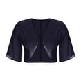 thumbnail image 5 of Uaswgudfs Women Shrug Soft Chiffon Open Front Sheer 3/4 Sleeve Bolero Cardigan for Evening Dress, 5 of 6