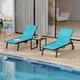 thumbnail image 3 of Ensemble de Chaises Longues de Patio Réglables à 5 Niveaux – Ensemble de 3 Pcs pour Bain de Soleil Extérieur avec Roues et Table d'Appoint – Mobilier de Bord de Piscine pour Cour, Pelouse, Plage, Jardin – Bleu, 3 of 7