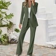 thumbnail image 2 of NMMUED Womens Suits Women Suits 2 Piece Set Business Casual Outfits for Women Blazer and Pants Set Women Fall Clothes for Women, Mint Green XXXL, 2 of 5