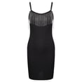 thumbnail image 2 of DYMADE Womens Party Cocktail Slim Rhinestones Round Neck Bodycon Dress, 2 of 5