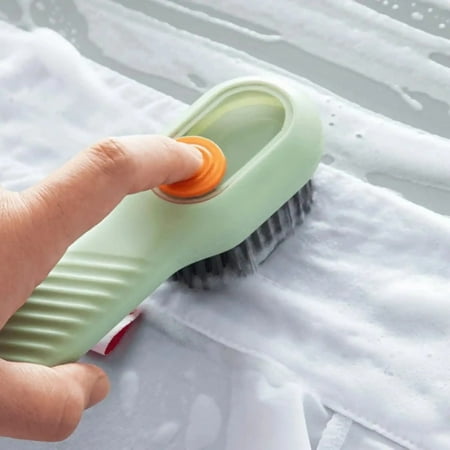

Soft Bristle Cleaning Brush Press Type Automatic Liquid Adding Brush Household Shoes Brush for Student