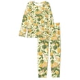 thumbnail image 5 of FOR U DESIGNS Vintage Lemon Pj Sets for Women Long Sleeve Pants and Crew Neck Tops Set of 2 Size M Nightwear for Women Pajama with Pockets Sleepwear Lounge, 5 of 6