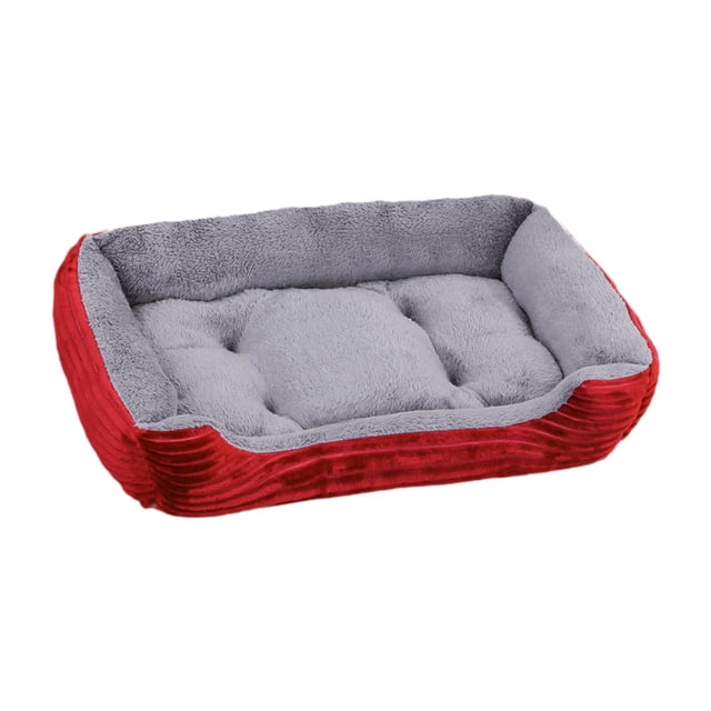 Cama para perros jinwen suave con funda extraíble Sofá cama lavable rojo 60 cm x 45 cm