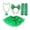 D, variant on TERGAYEE St. Patrick's Day Party Costume Accessories Set Tu-tu Skirt, Beaded Necklace, Green Sleeves(Adult) Holiday Decor