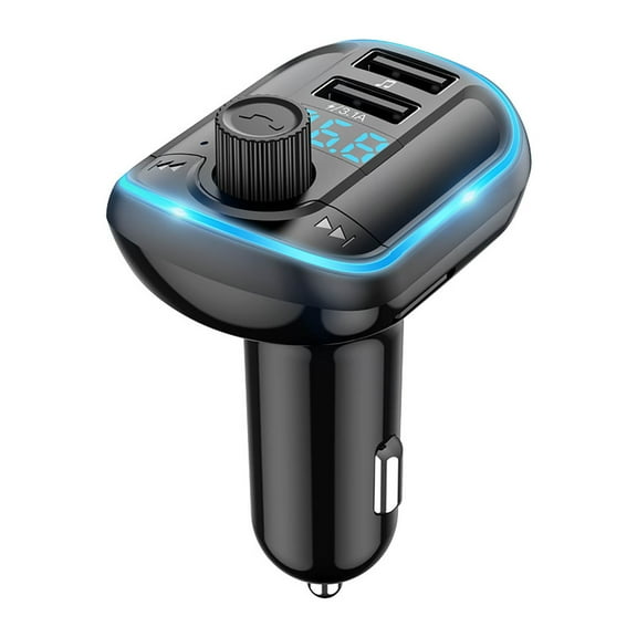 T829S Car MP3 Player FM USB Charger with Atmosphere Light Hands- Calling for Car Audio Streaming