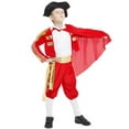 thumbnail image 2 of Baby Boy Outfit Spanish Matador Performance Clothes Set with Jacket Pants Cloak Hat Belt Boys' Clothing Sets Red 4-5 Years, 2 of 6