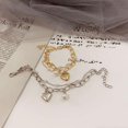 thumbnail image 5 of Fashion Chain Love Pearl Double Bracelet Temperament Peach Heart Pendant Bracelet Female College Student Jewelry Pulsera, 5 of 5