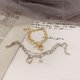 thumbnail image 5 of Fashion Chain Love Pearl Double Bracelet Temperament Peach Heart Pendant Bracelet Female College Student Jewelry Pulsera, 5 of 5