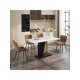 thumbnail image 5 of Set of 2 forrado mid century moderno armless dining sillas-faux leather back y metal legs suitable para dining room dormitorio o reception waiting room, 5 of 7