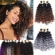 thumbnail image 2 of Extensiones de cabello trenzado de ondas profundas rubio ombré de Snoilite de pelo sintético rizado de ganchillo largo de 8 a 14 pulgadas con ondas al agua, 2 of 5