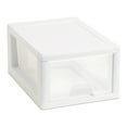 thumbnail image 1 of Sterilite 20518006 Stackable Small Drawer White Frame & See-Through (18 Pack), 1 of 6
