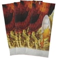 thumbnail image 4 of Vintage Easter Chickens Kitchen Tea Towels Set of 6 Absorbent Hand Dish Towels, Stamp Style Dishcloths Lint-Free 18x28 Inch Fast Drying for Cooking Baking Home Clean, 4 of 5