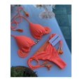thumbnail image 2 of Bikini para mujer Nuevo traje de baño de cuerda de color sólido de tela especial Multicolor, 2 of 3