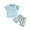 Blue, variant on Gerichy Boys Summer Outfits Summer Toddler Boys Short Sleeve Prints Tops Shorts Two Piece Outfits Set For Kids Clothes
